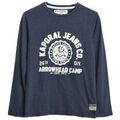 Tee-shirts enfants sur Grenoble : T-shirt enfant Kaporal T-Shirt manches longues gar&ccedil;on BORS Navy Mel Bleu