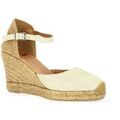 Espadrilles Pao Espadrille cuir lamin&eacute; Beige Grenoble