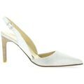 Chaussures &agrave; talons femme sur Grenoble : Chaussures escarpins Elizabeth Stuart Escarpins cuir lamin&eacute; Blanc