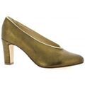 Chaussures escarpins Ambiance Escarpins cuir lamin&eacute; Marron