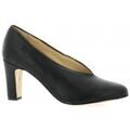 Chaussures escarpins Ambiance Escarpins cuir lamin&eacute; Noir Grenoble