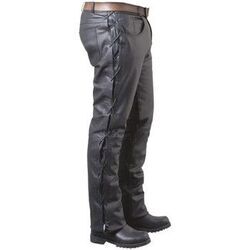Pantalon Pallas Cuir Pantalon en cuir avec lacets ref 02702 noir