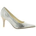 Chaussures escarpins Elizabeth Stuart Escarpins cuir lamin&eacute; Argent&eacute; Grenoble