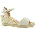 Espadrilles Pao Espadrille cuir lamin&eacute; Beige