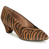 Chaussures escarpins Wonders I7601-ZEBRATO-CUERO-ANTE-NEGRO Marron