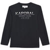 T-shirt enfant Kaporal T-Shirt Manches Longues Gar&ccedil;on Ronio Noir Noir