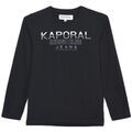 T-shirt enfant Kaporal T-Shirt Manches Longues Gar&ccedil;on Ronio Noir Noir