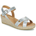 Chaussures d&eacute;contract&eacute;es femme sur Grenoble : Espadrilles Betty London GIORGIA Argent&eacute;