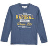 T-shirt enfant Kaporal T Shirt Gar&ccedil;on Manches Longues Romby Bleu Bleu