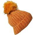 Bonnet Chapeau-Tendance Bonnet doux &agrave; pompon ZAMORA Jaune