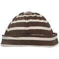 Bonnet Chapeau-Tendance Bonnet coton ray&eacute; marin Marron