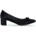 Chaussures escarpins Gabor Trotteurs en daim &agrave; talon bloc recouvert Bleu