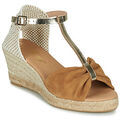 Chaussures d&eacute;contract&eacute;es femme sur Grenoble : Espadrilles Betty London OREINOA Marron