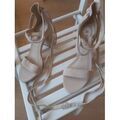 Ballerines JB Martin Sandales &agrave; talons en cuir velours Beige