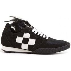 Baskets St&eacute;phane Kelian - Sneakers Cuir Feathers noir/blanc Noir