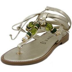 Tongs Prativerdi Femme Chaussures, Sandales Bijoux, Cuir - 18804 Dor&eacute;