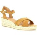 Espadrilles Pao Espadrille cuir velours whisky