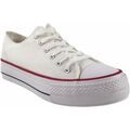 Chaussures Bienve 2063b toile homme blanche