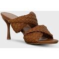 Mules femme sur Grenoble : Mules Kebello Mules compens&eacute;es F, Marron Marron