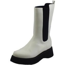 Bottes Caf&eacute; Noir FL9040 Blanc