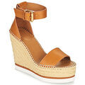 Chaussures d&eacute;contract&eacute;es femme sur Grenoble : Espadrilles See by Chlo&eacute; GLYN Marron