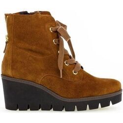 Bottines Gabor Bottines &agrave; lacets en velours Marron
