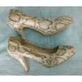 Chaussures &agrave; talons femme sur Grenoble : Chaussures escarpins Justfab ESCARPINS FA&Ccedil;ON SERPENT Multicolore