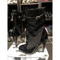 Bottes femme sur Grenoble : Bottines Topshop Bottines &agrave; talon en cuir et Su&eacute;d&eacute; noires,marque topshop taille