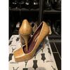 Chaussures escarpins Buffalo Escarpins &agrave; plateau neufs 'Buffalo' en cuir camel effet croco ta Marron