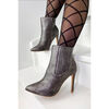 Bottines Jeunes Et Jolies Bottines Cuir Lady Pewter Argent&eacute;