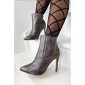 Bottines Jeunes Et Jolies Bottines Cuir Lady Pewter Argent&eacute; Grenoble