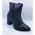 Bottes femme sur Grenoble : Bottines Manoukian Bottines Cuir Naila Black -