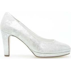 Chaussures escarpins Gabor Escarpins en cuir &agrave; talon recouvert Gris