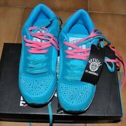 Baskets basses U.S Marshall Baskets Bleu Turquoise Rose Femme Cuir Textile US Marshall 37 NE