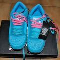 Baskets basses U.S Marshall Baskets Bleu Turquoise Rose Femme Cuir Textile US Marshall 37 NE