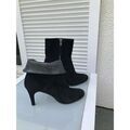 Bottines Manfield Boots en daim noir Grenoble