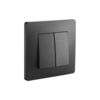 Interrupteur &agrave; encastrer caly noir 1 pi&egrave;ce(s) double va et vient caly noir &agrave; encastrer monobloc double va-et-vient 1 - debflex