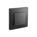 Interrupteur &agrave; encastrer caly noir 1 pi&egrave;ce(s) bouton poussoir caly noir &agrave; encastrer monobloc poussoir 1 - debflex