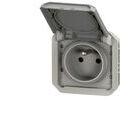 Prise de courant 16A 2P+T Legrand Plexo? grise composable