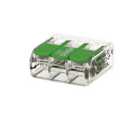 50 mini connecteur WAGO 3 entr&eacute;es pour fil souple ou rigide "Green Range"