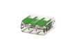 50 mini connecteur WAGO 3 entr&eacute;es pour fil souple ou rigide "Green Range"