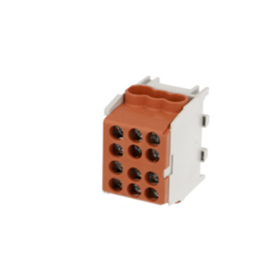 bis-electric Bornier marron enclipsable sur rail DIN pour c&acirc;ble Phase