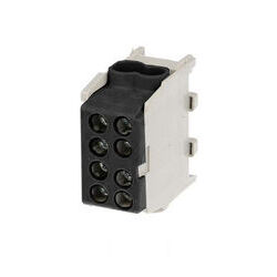 bis-electric Bornier noir enclipsable sur rail DIN pour c&acirc;ble Phase