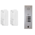 Alarme, cam&eacute;ra vid&eacute;o surveillance sur Seyssins : Kit interphone 1 rang&eacute;e avec 4 combin&eacute;s URMET Collectif