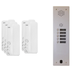 Kit interphone 1 rang&eacute;e avec 5 combin&eacute;s URMET Collectif
