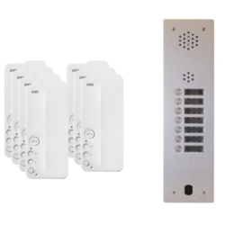 Kit interphone 1 rang&eacute;e avec 7 combin&eacute;s URMET Collectif