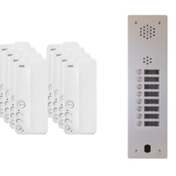 Kit interphone 1 rang&eacute;e avec 8 combin&eacute;s URMET Collectif