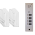 Kit interphone 1 rang&eacute;e avec 8 combin&eacute;s URMET Collectif