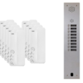 Kit interphone 1 rang&eacute;e avec 9 combin&eacute;s URMET Collectif
