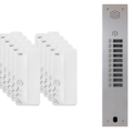 Kit interphone 1 rang&eacute;e avec 10 combin&eacute;s URMET Collectif